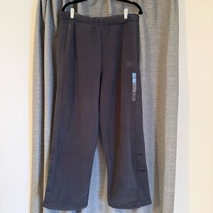 (L) New Needles x Uniqlo Dark Gray Fleece Wide Sweat Pants